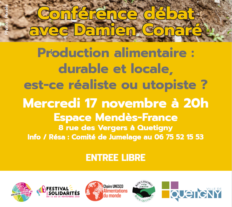 Conférence/débat : Production alimentaire durable et locale, est-ce réaliste ou utopiste ?