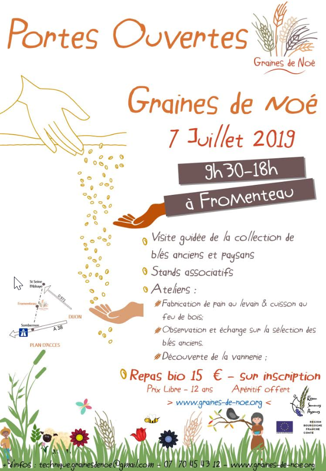 Porte-ouvertes Graines de Noé - Dimanche 7 juillet 2019
